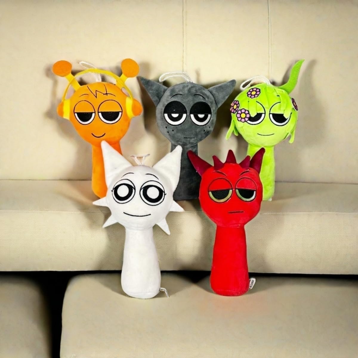 2024 Sprunk Plush Toys, 8'' Sprunky Wenda Oren Plushies, Sprunk Simon Gray Stuffed Toys Dolls Gifts for Birthday Christmas (6 Pcs)