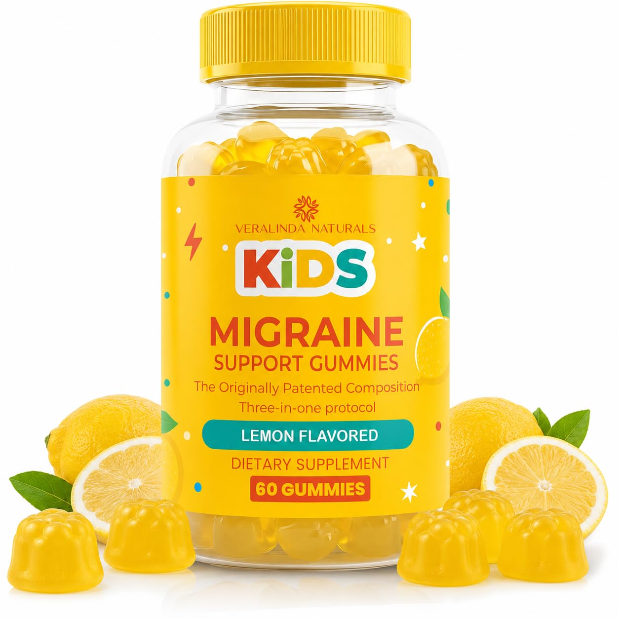 Kids Migraine Gummies Strawberry – Original Triple Protocol Formula, 60 Gummies with Magnesium, Riboflavin B2 & Feverfew – Natural Brain Health Supplement for Migraine Wellness Support for Children — Amazon image 8