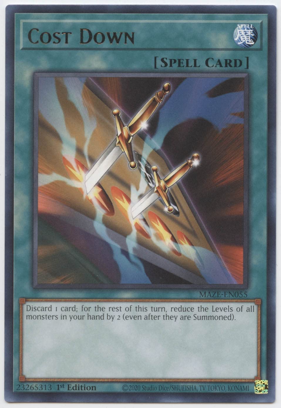 Amazon.com: YU-GI-OH! Cost Down - MAZE-EN055 - Rare