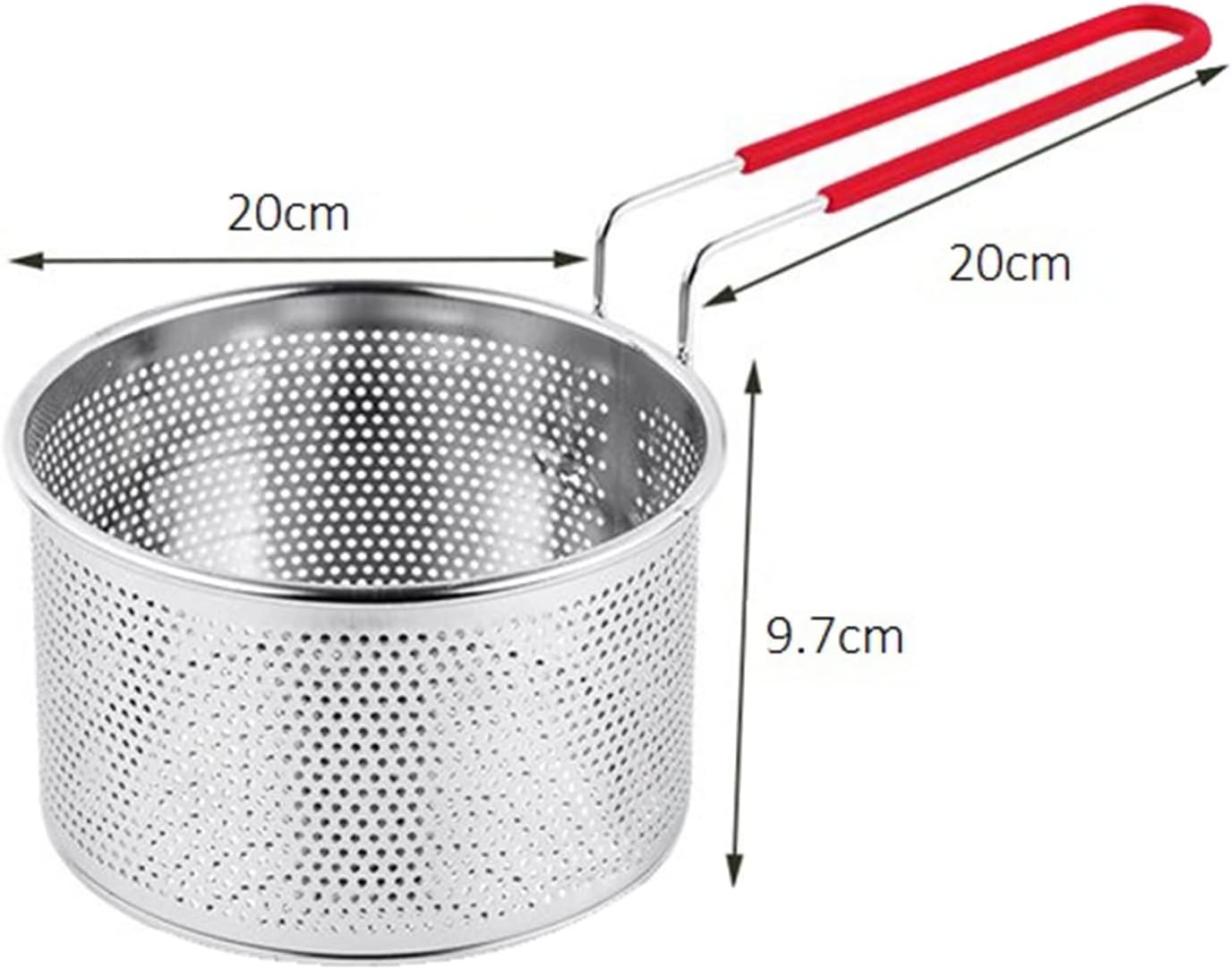 French Fry Chips Baskets Stainless Steel Fried Basket Frying Pan Food Colander Oil Leak Sieve Mesh Noodle Dumplings Strainer Kitchen Cooking Tools Baskets