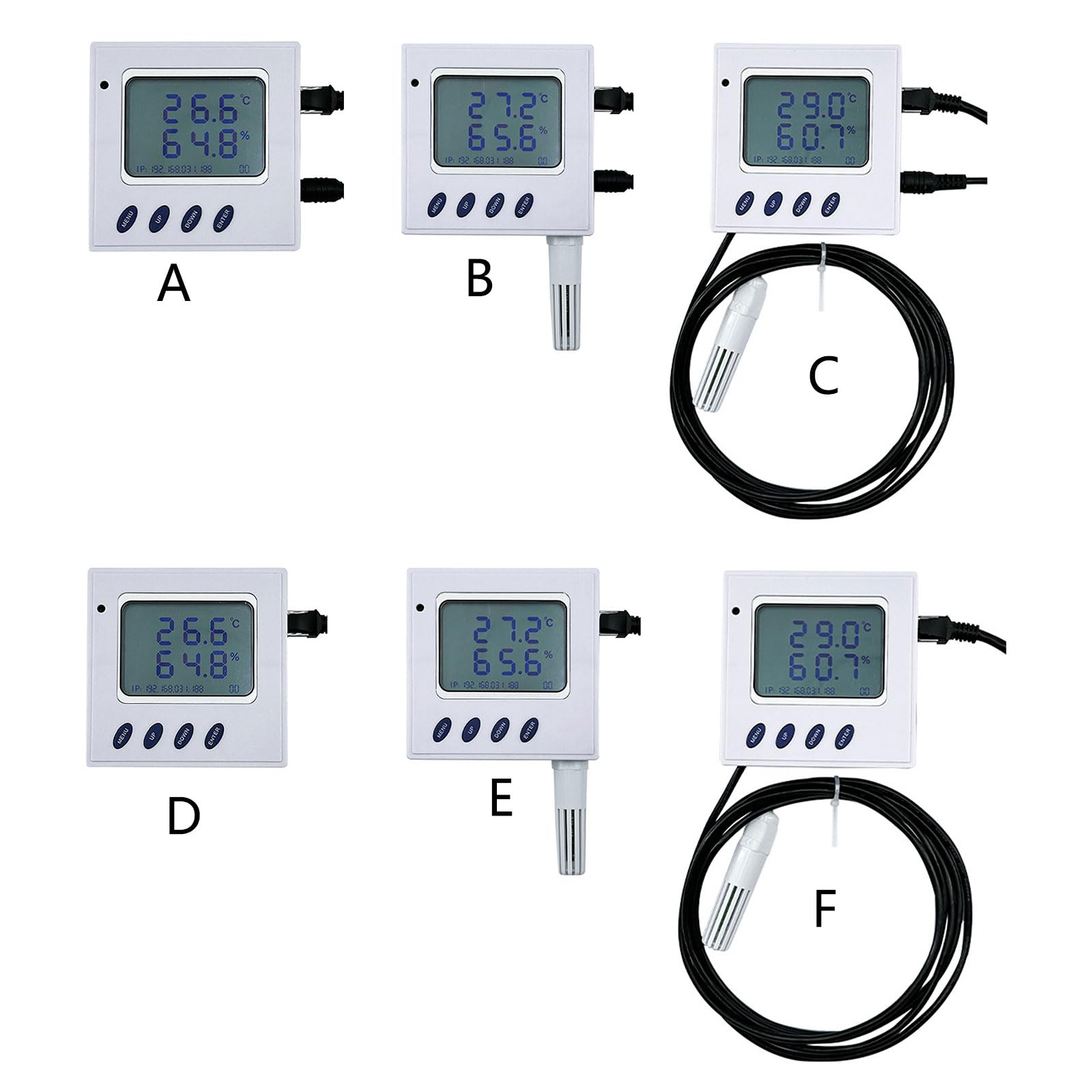Controlador de temperatura y humedad con visualización, A