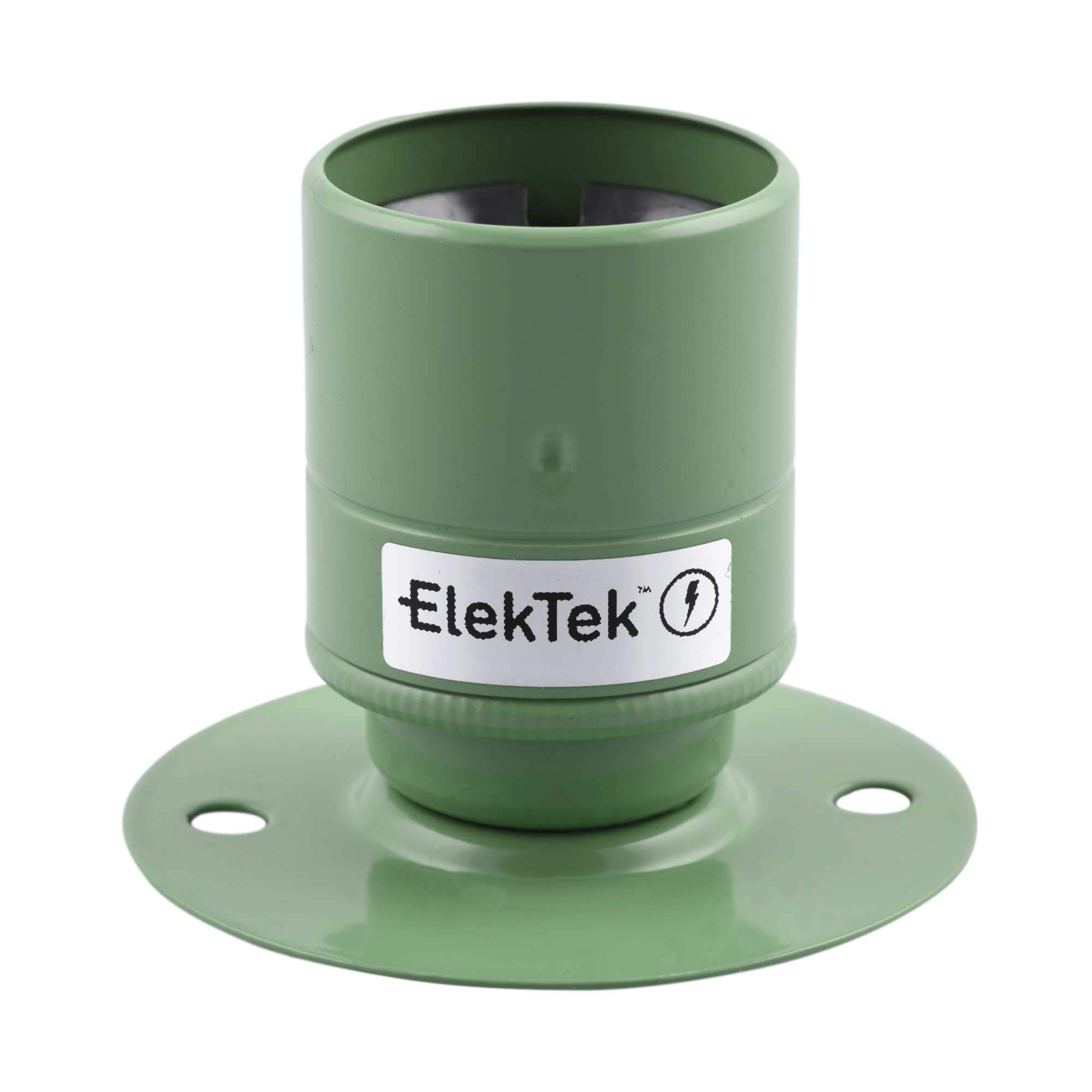 Elektek Willow Green Es E27 Batten Lamp Bulb Holder With Plain Skirt Ideal For Vintage Filament Bulbs
