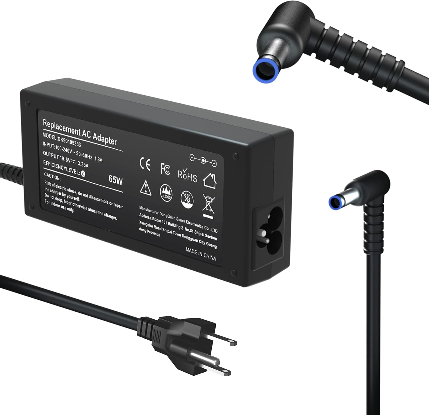 Amazon Com Replacement Hp 65w Ac Adapter For Hp Envy 15 17 X360 Hp Pavilion Elitebook 840 Probook Chromebook 11 14 Notebook Laptop Charger Power Cord Supply 19 5v 3 33a 4 5 X 3 0mm