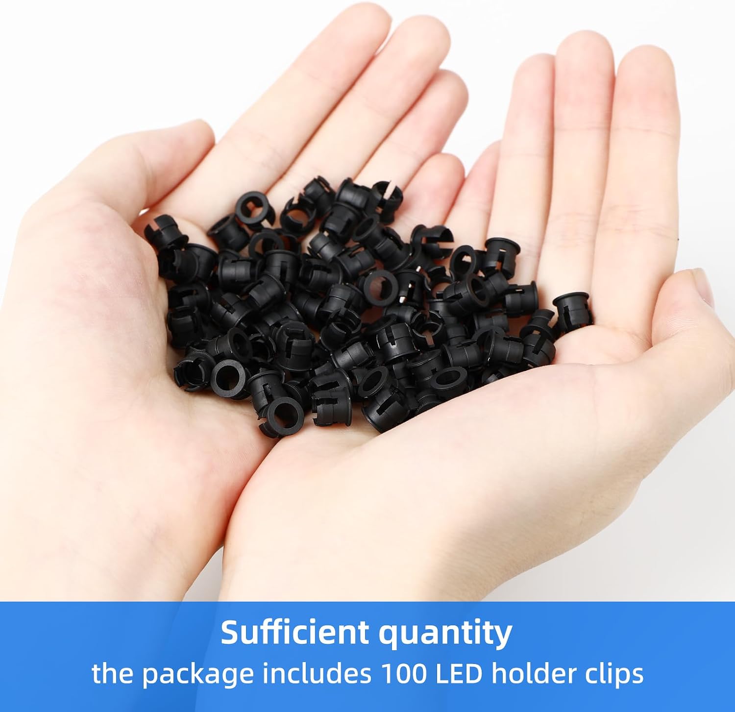 3mm LED Holder 100PCS Panel Mount LED Bezel Clips Black Plastic image 5