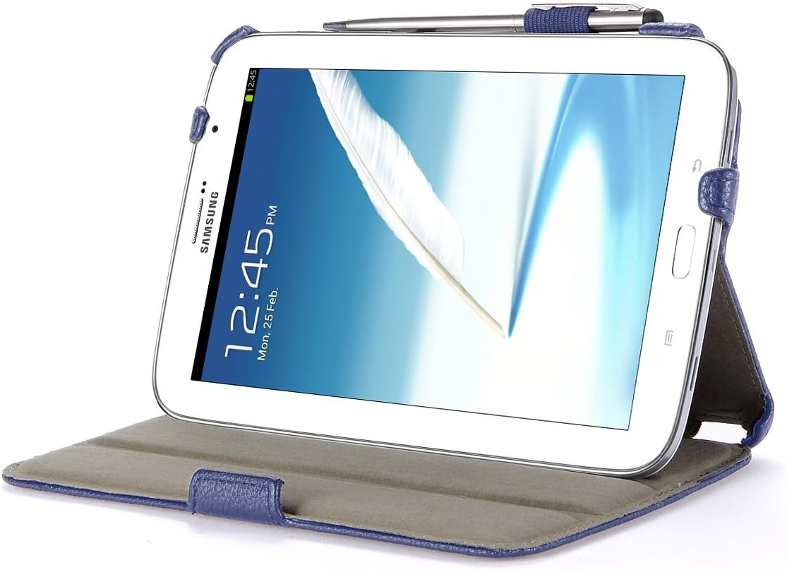 i-Blason Slim Book Shell Case and Cover Auto Wake/Sleep for Samsung Galaxy Note 8.0 GT-N5100/N5110 WiFi 4G LTE (3 Year Warranty)-Blue