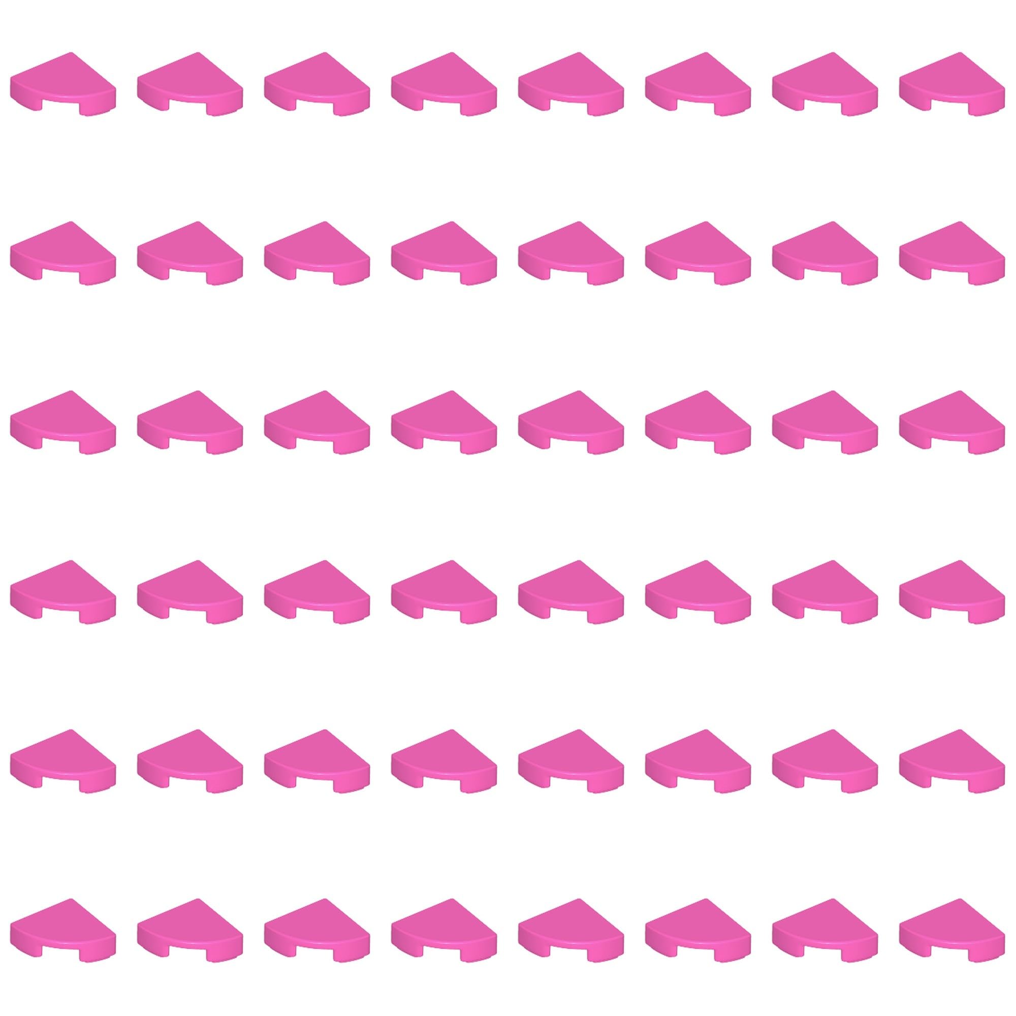 LEGO Tile, Round Quarter Circle 1 x 1, Part 25269 (Dark Pink, 10, Bricks) — image 1