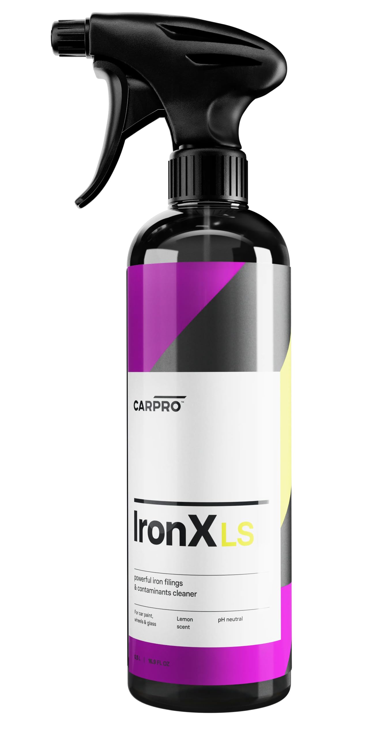 CarPro IronX LS LS, 500 ml, nettoyant pour jantes, élimine la rouille, la poussière de frein et les particules de métal, pH neutre et doux pour la peinture, gants en nitrile Fiwiko