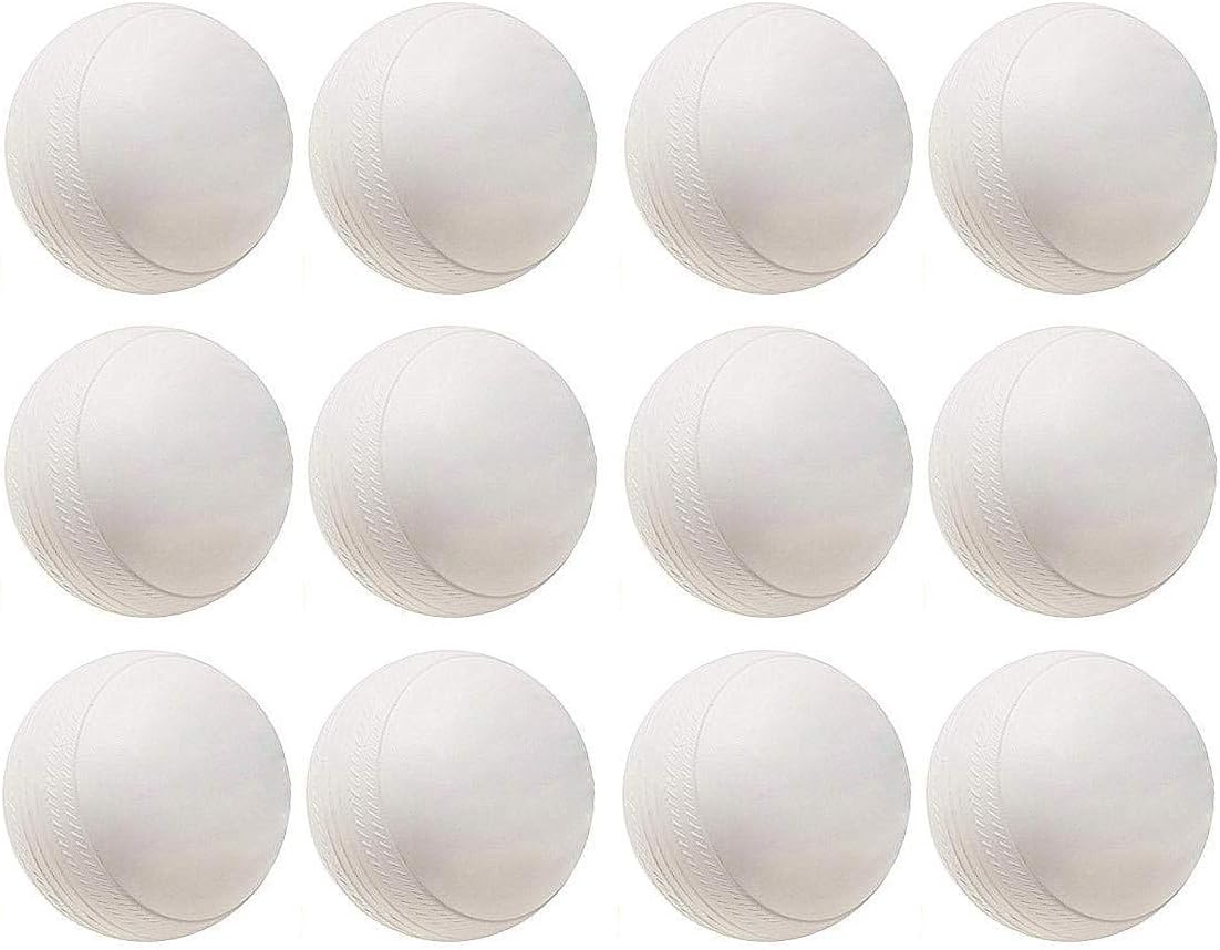 JAGMOOLYA Products Plastic Cricket Training Ball White Toy Balls for Cricket for Indoor and Outdoor Game Kids Choice Now Days (White Ball Pack of) (24)