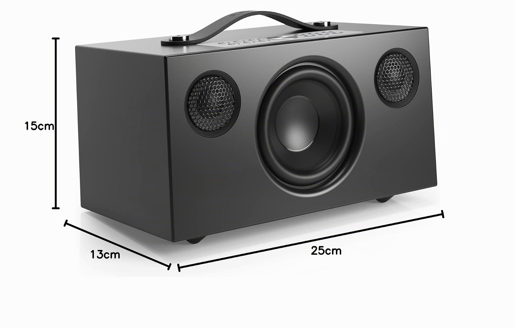 Audio Pro Altavoz Bluetooth y WiFi Inalámbrico Multiroom Potente - Pequeño Speaker Portátil con AirPlay2, Google Cast, Spotify Connect y HiFi - 6 Botones de Preselección C5 MKII - Negro