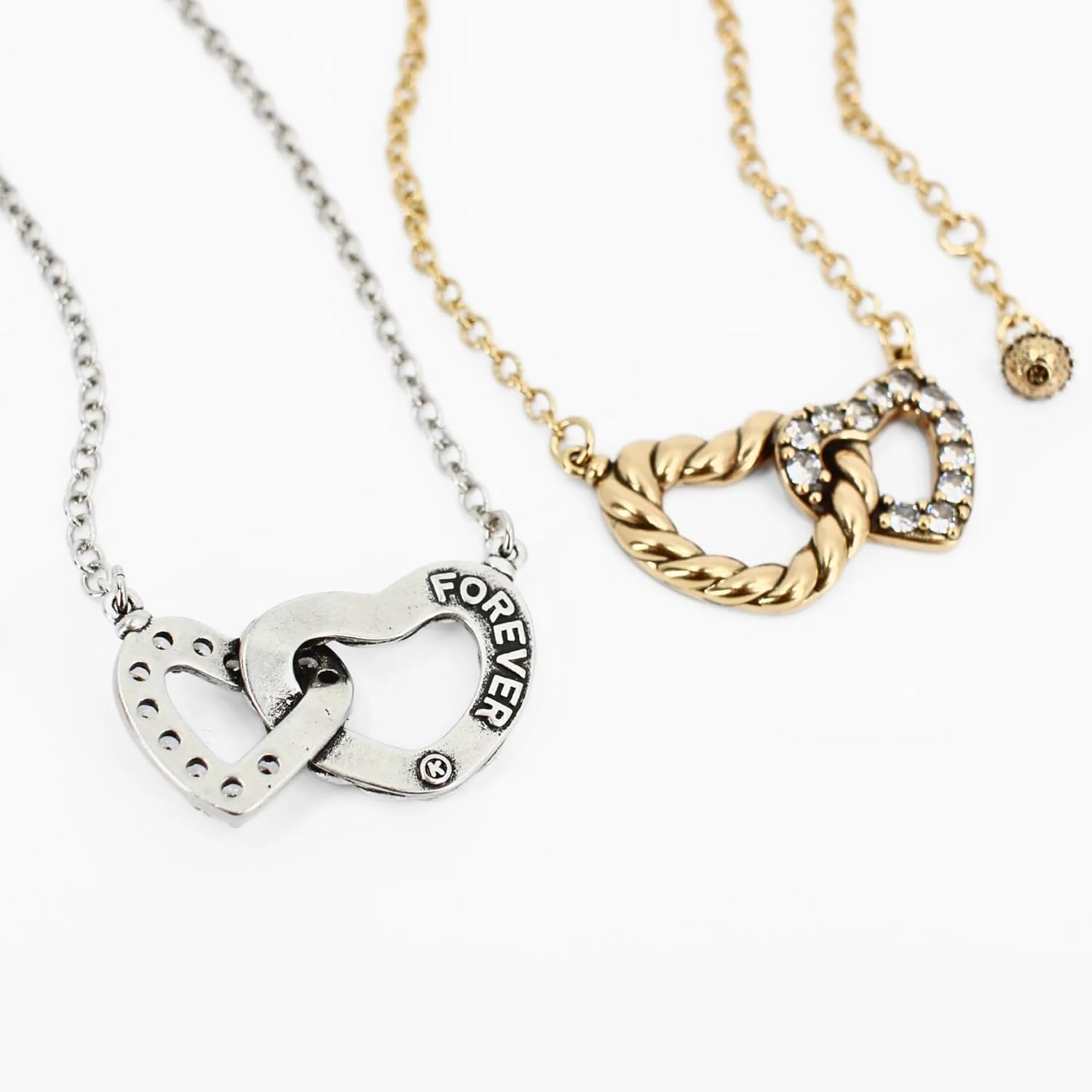 Katia Designs Love Forever Interlocking Hearts Adjustable Chain Necklace