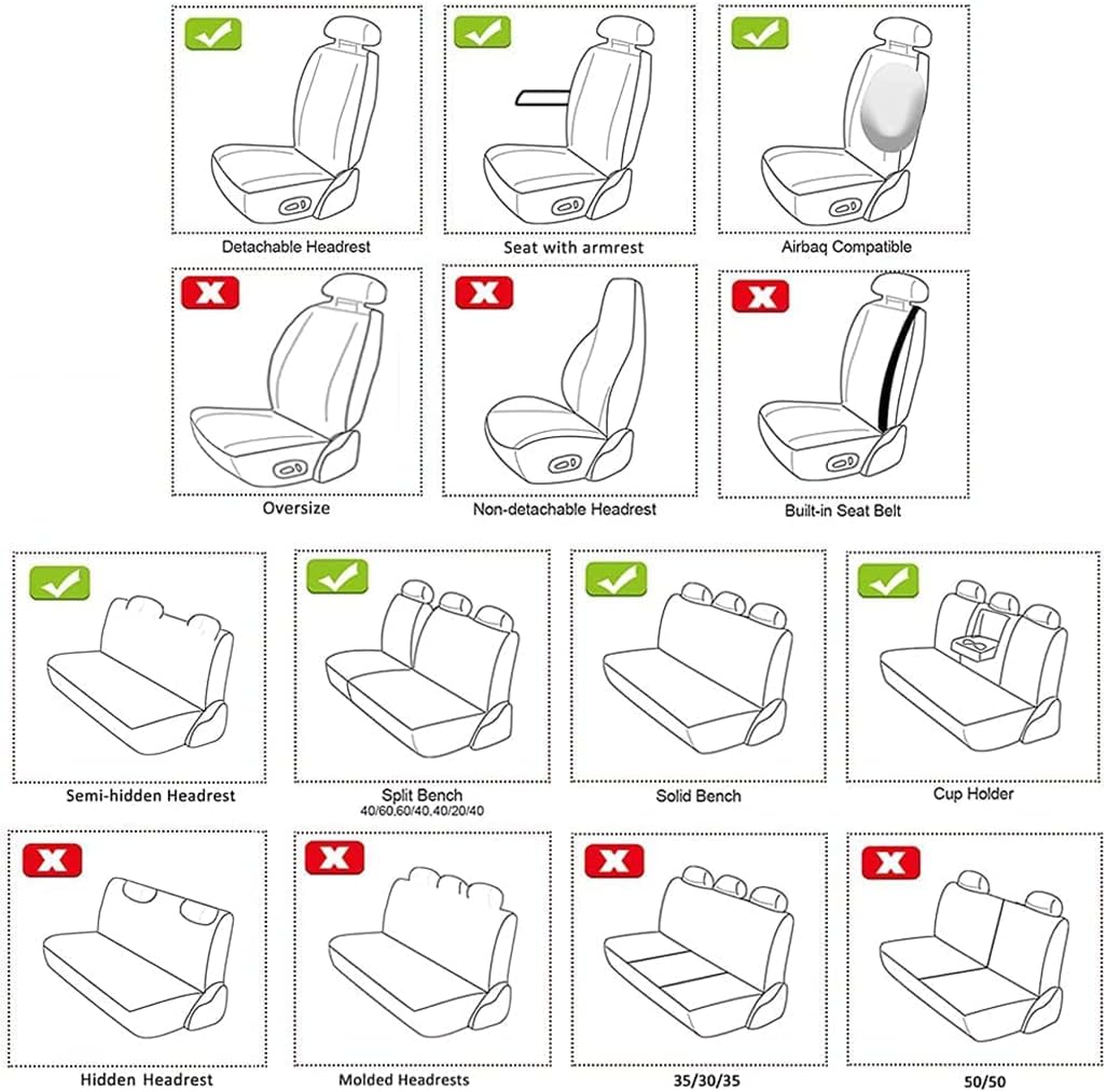 Car Seat Covers for Lexus for NX 300h 2015-2021 Full Set with Pillow, Front Rear PU Leather Seat Automotive Vehicle Protection Cushion Black Red (Mbz-182)