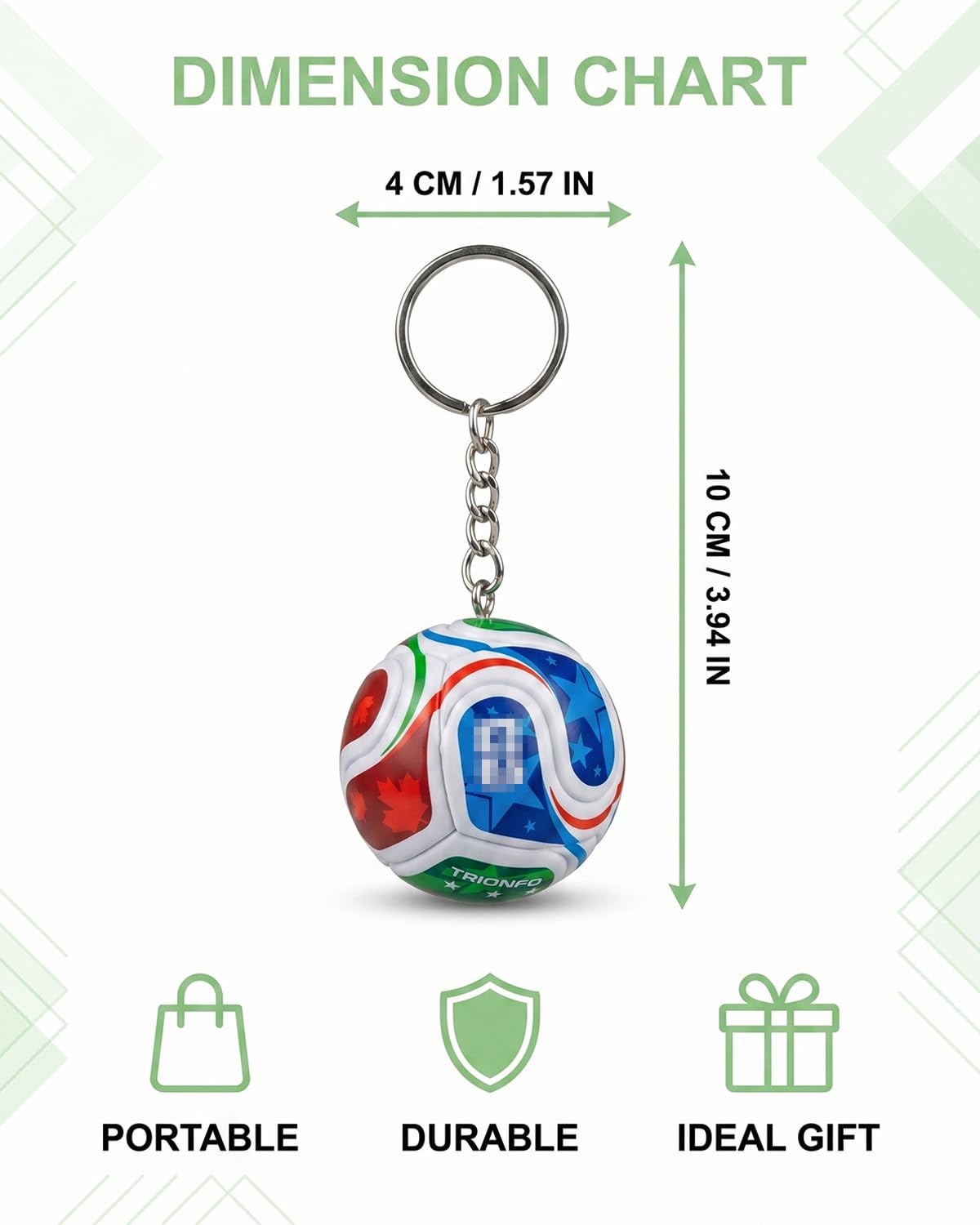 Llavero de Fútbol Mundial 2026 | 1 Unidad | Regalo Ideal para Fans y Niños | Souvenir Coleccionable para Aficionados al Deporte