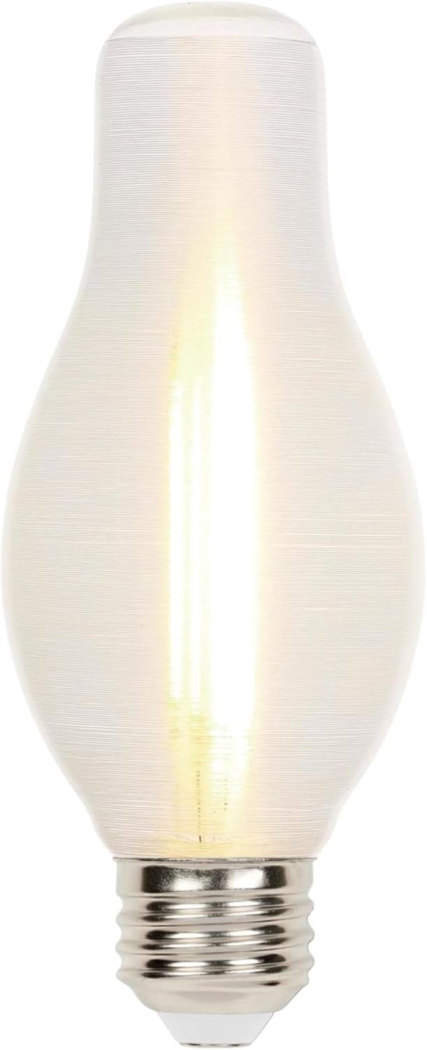 Westinghouse 5276020 6.5 Watt (60 Watt Equivalent) Glowescent H19 Dimmable Clear Spun-Satin LED Light Bulb, Medium Base, 6 Pack