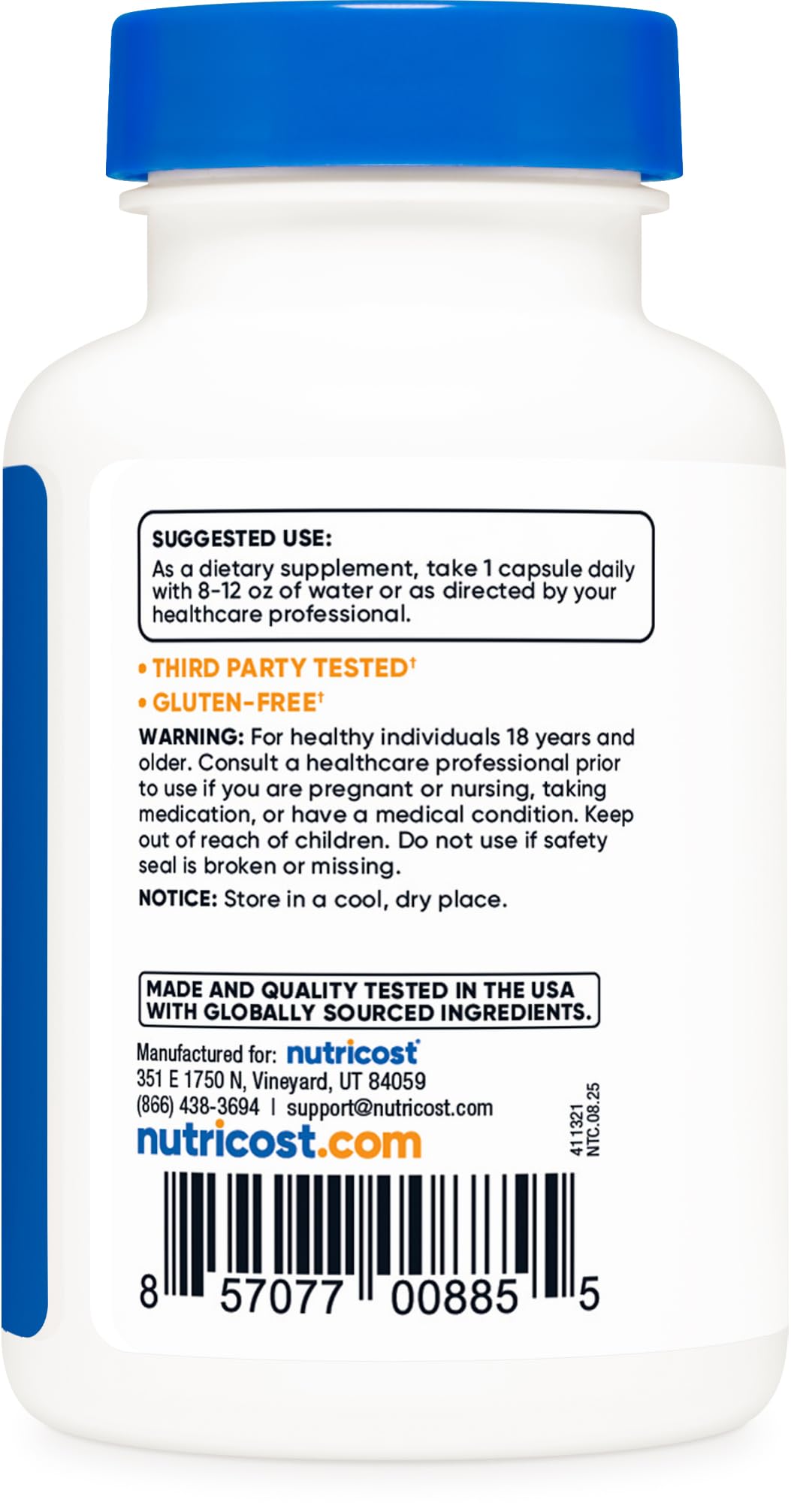 Nutricost Vitamin B1 (Thiamine) 100mg, 120 Capsules, Gluten Free — Amazon image 4