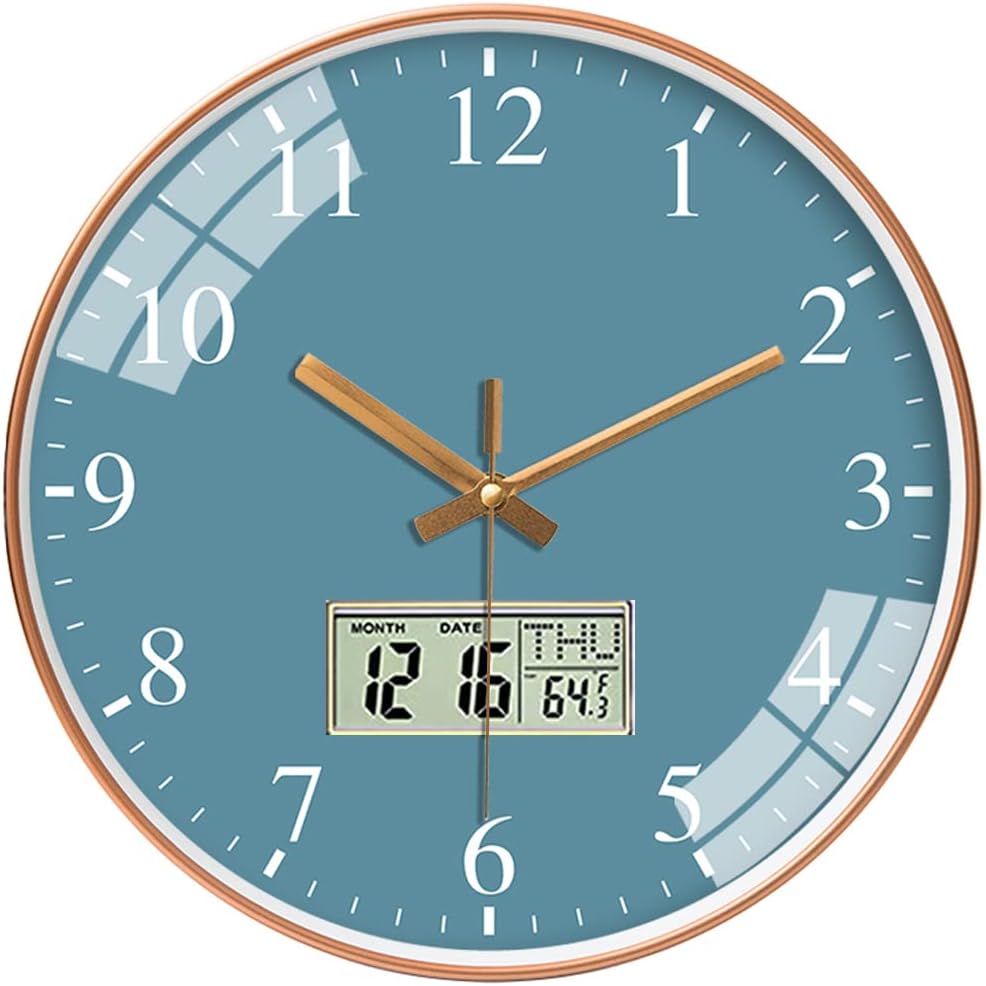 STAR WORK Quartz 12 Inches Premium Wall Clock for Home Stylish Latest Modern Design | Non Ticking Silent Wall Clock - Zero Sound & Disturbance Analog Clock (12 Inches Blue Acrylic)