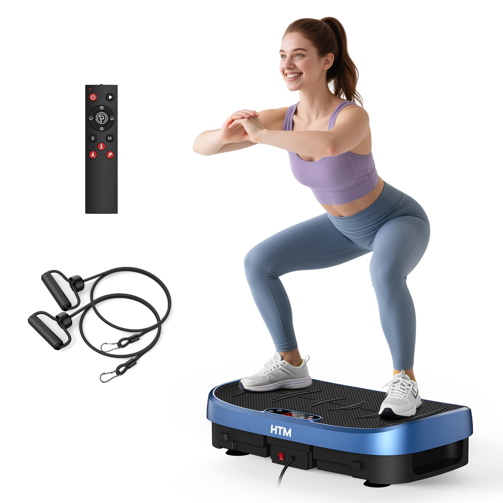 Vibration Plate Exercise Machine - 330lbs Weight Capacity 120 Speed Levels Full Body Workout Shake Board for Home
