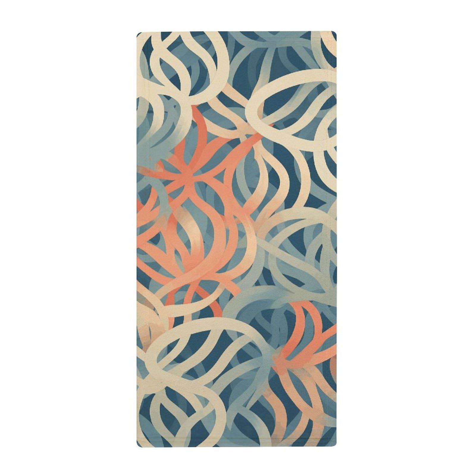 Serviette de bain séchage rapide motif corail pour sport et fitness