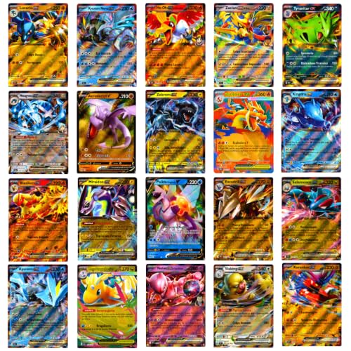 20 Carte Pokémon in Italiano – Solo Ultra Rare EX o V, Garantite Senza Doppioni – Carte Originali Autentiche – Set Casuale per Collezionisti e Idea Regalo