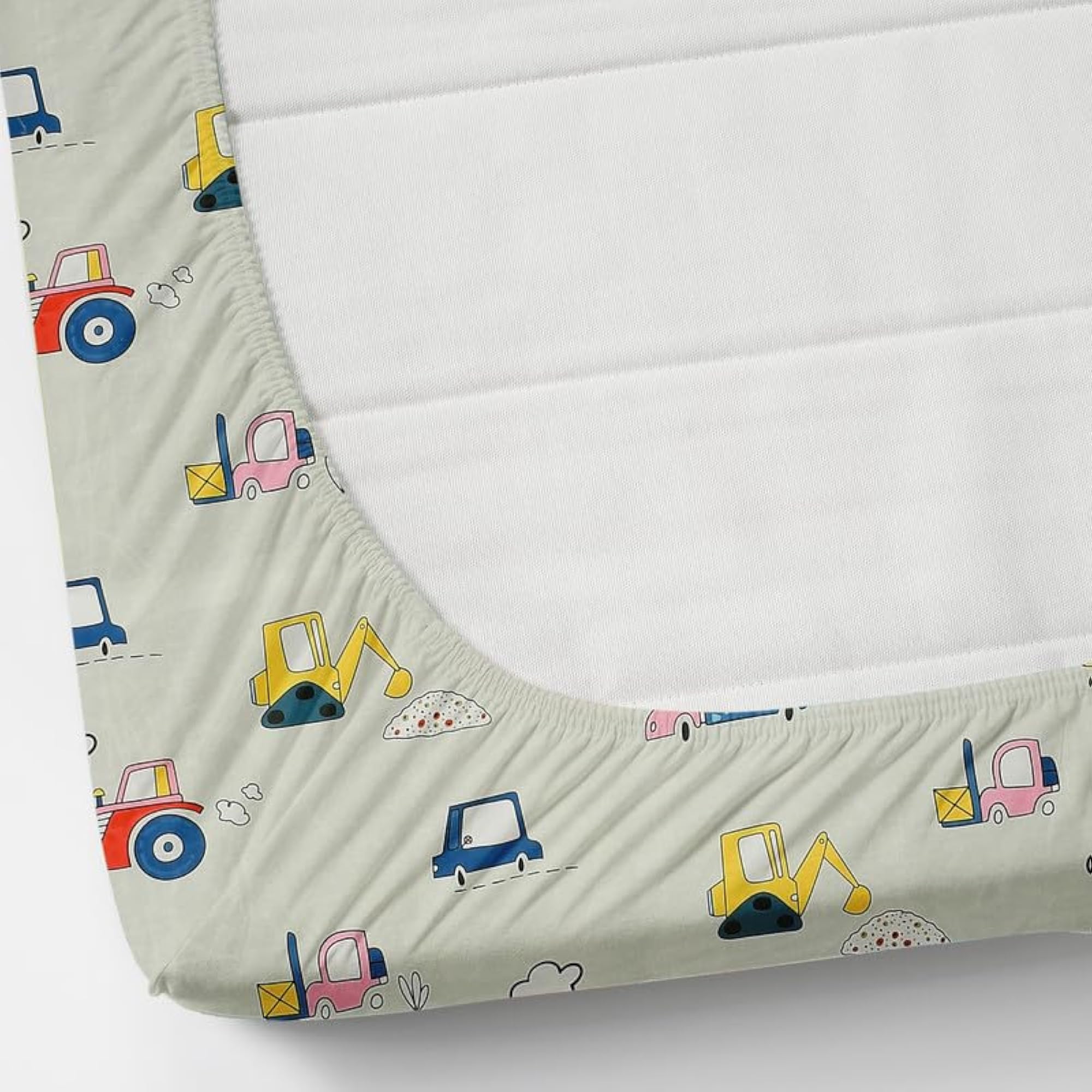 Kids Elastic Fitted Bedsheet for Double Bed with Pillow Covers