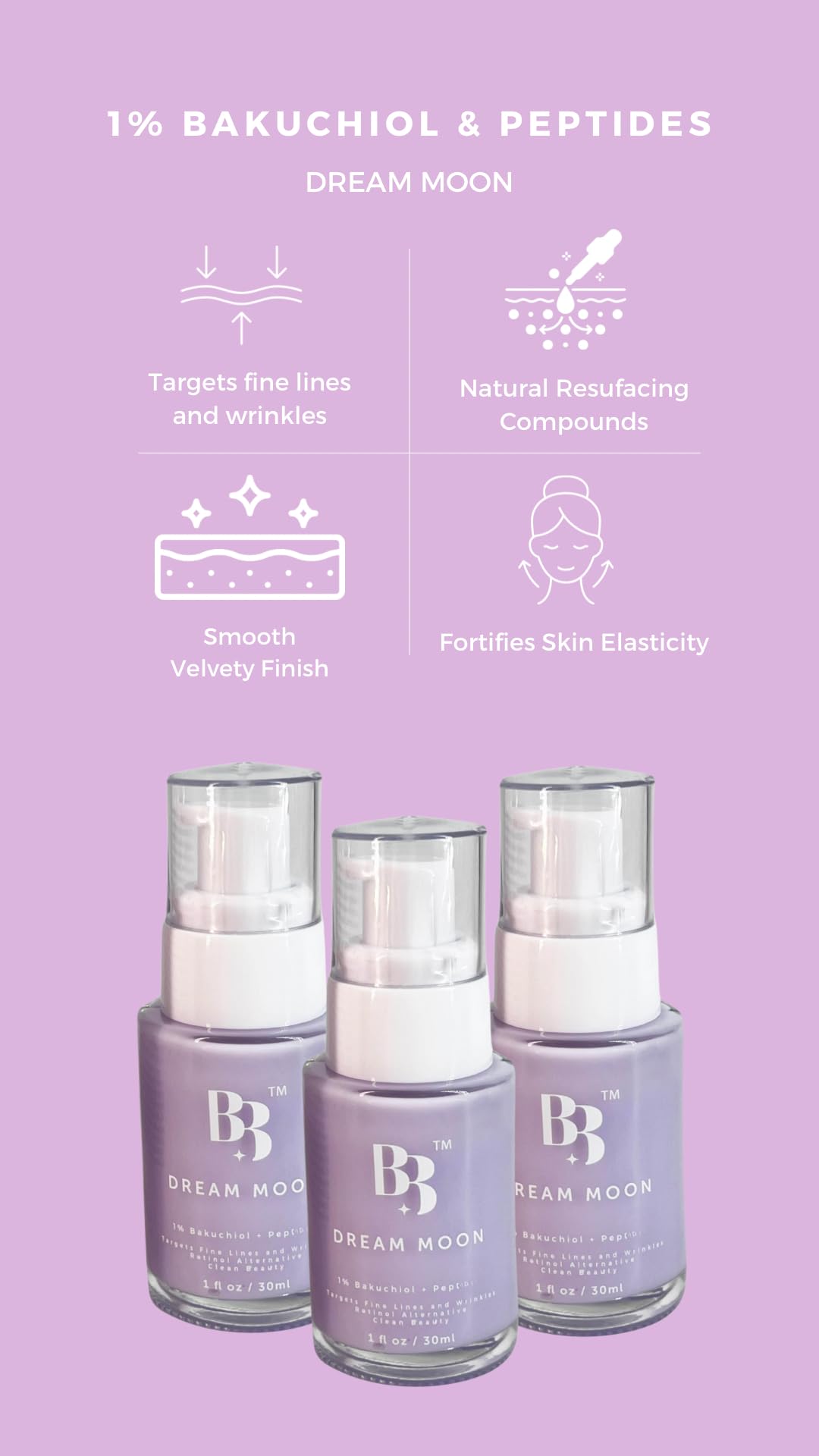 Amazon.com: BIJOU BIJOU Moon Serum | 1% Bakuchiol Serum w/Plant