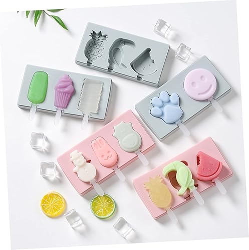 Miniatura 5 de COHEALI Molde para paletas de helado, 2 unidades, mini moldes de silicona, moldes para tartas, moldes de chocolate, bandejas para paletas, moldes
