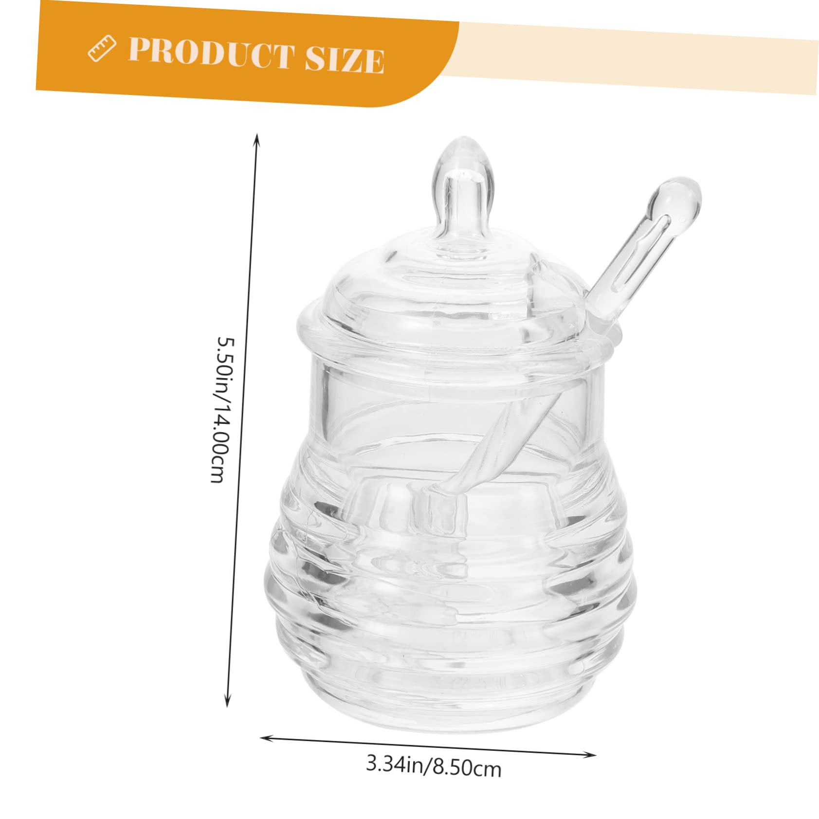 Alipis Honey Storage Jar 245ml Plastic Honey Dispenser Dispense Pot Kitchen Gadget