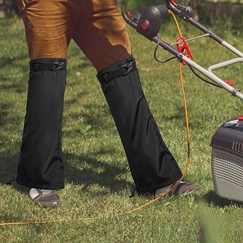 Protezioni per le gambe da giardino, in tessuto Oxford, regolabili, per decespugliatori e decespugliatori, con barriera impermeabile e cuciture rinforzate, lunghezza 56 cm (600D)