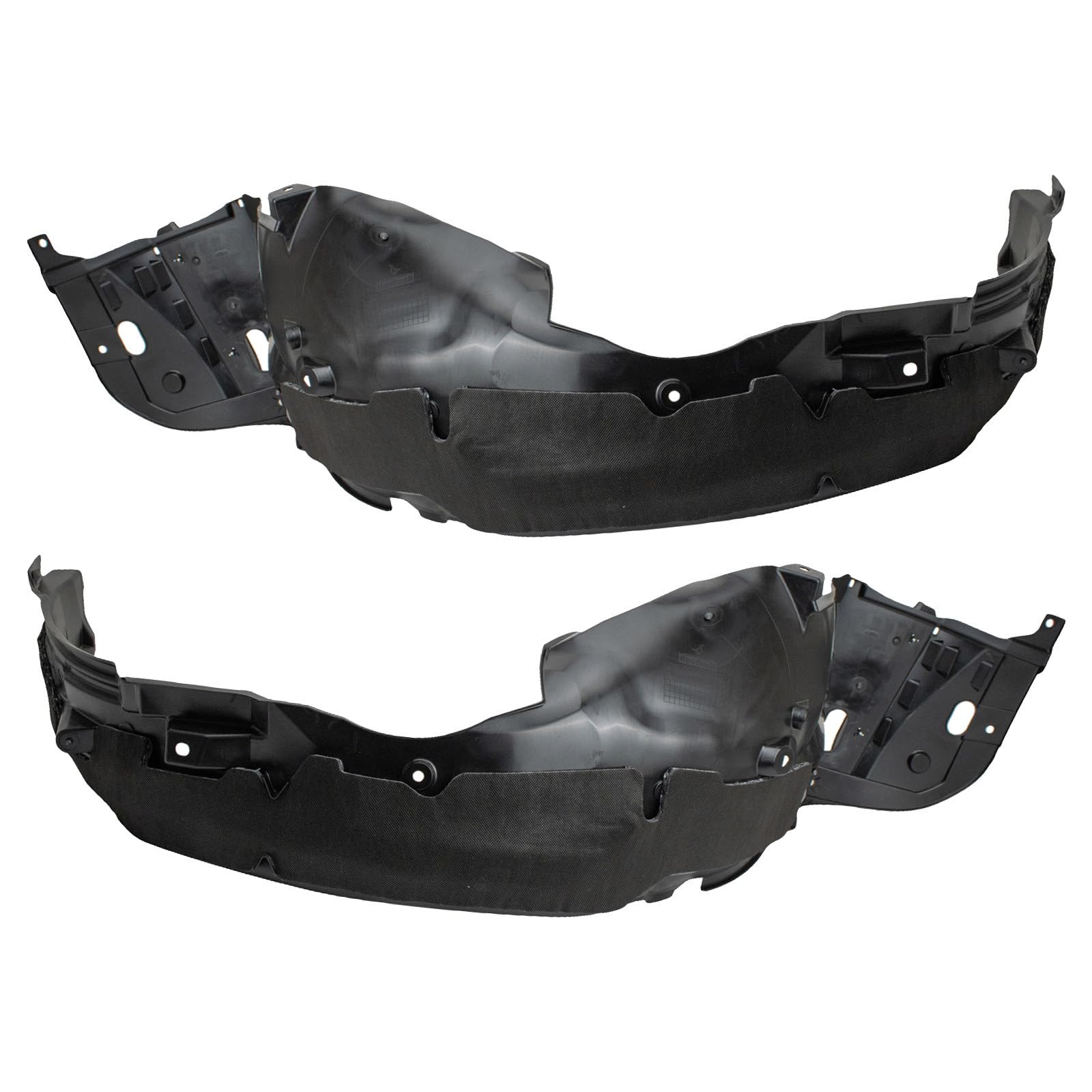TRQ Front Inner Fender Liner Set 2 Piece | For 2016-2017 Honda Accord