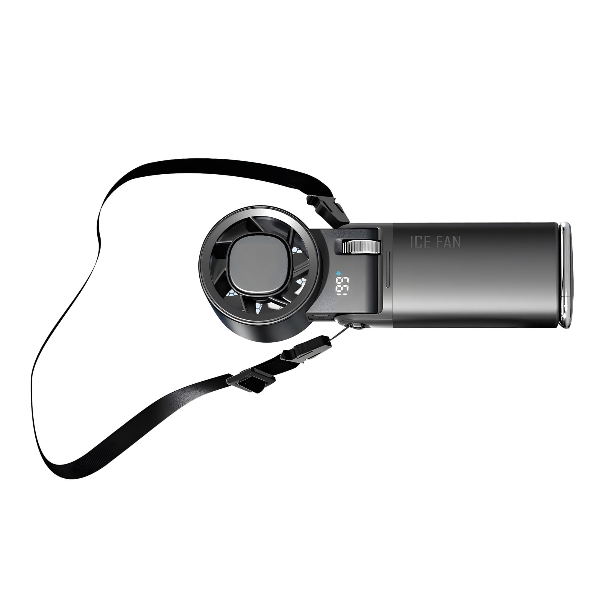 Alksubbm Strong 13000RPM Rechargeable Cooling Device with 90 Degree Foldable Structure and Backup Lighting Folding Desktop Fan