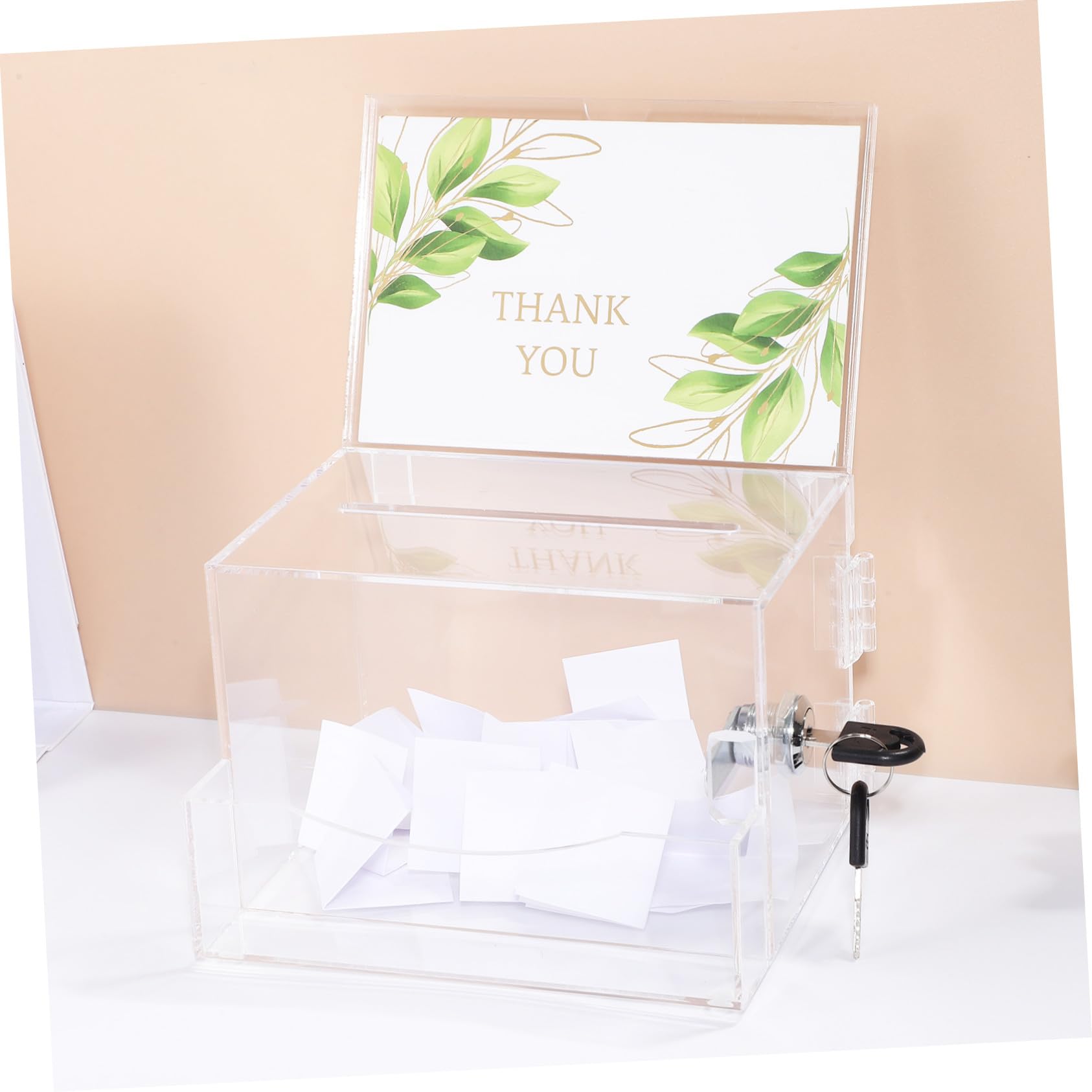 Abschließbare Stimmzettel Box Transparent Acryl 6.30X5.71X4.33In Großes Fassungsvermögen Für Sichere Abstimmung Spendenbox Fundraising Vorschlagsbox