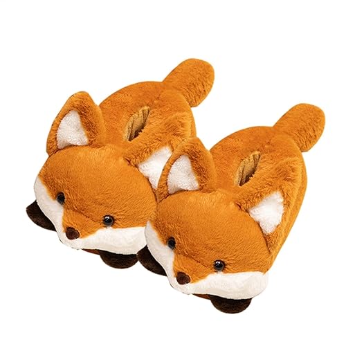 ZHUMCCY Fox Plush Slippers Fox