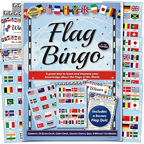Flags of the World Bingo & Quiz Game for Everyone Cover