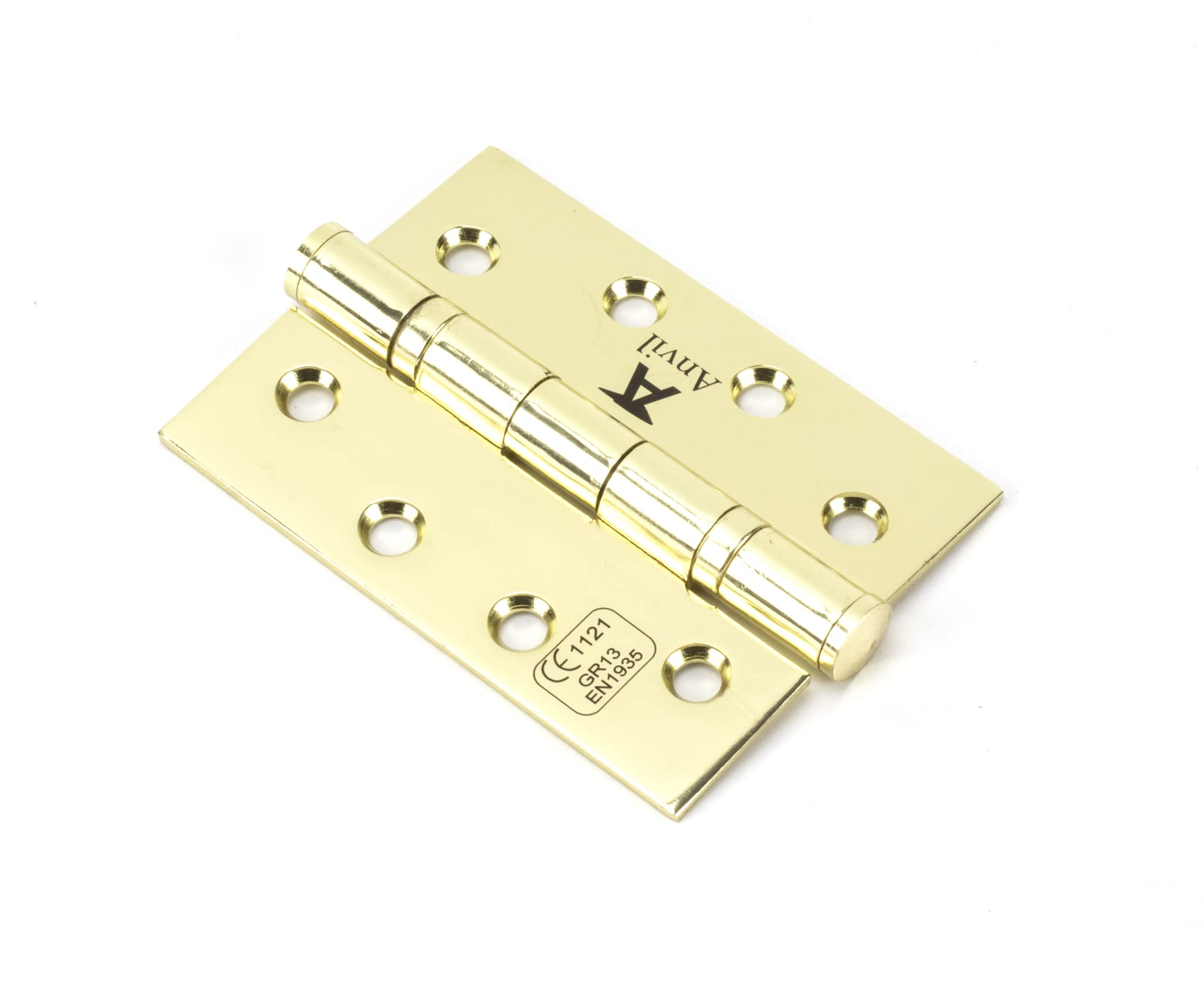 From The Anvil Polished Brass 4 Inch Ball Bearing Butt Hinge (Pair) ss
