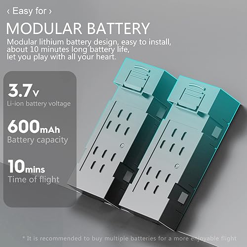 Miniatura 7 de Drones with Camera for Adults 4k HD FPV Foldable Remote Control Drone Quadcopter Toys Gifts for Boys Girls with Altitude Hold Headless Mode and Led