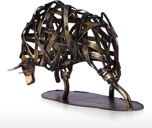 Miniatura 6 de Tooarts Escultura moderna de metal trenzado de hierro para el hogar, estatua hecha a mano