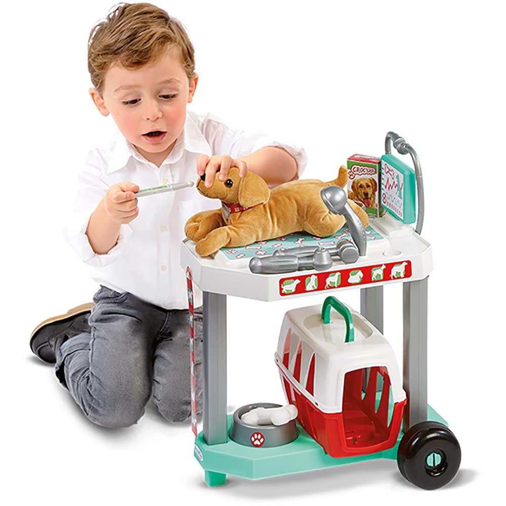 Ecoiffier Toys - 1919 - Klinika Weterynaryjna dla psów, zestaw imitacji - od 18 miesięcy, wyprodukowano we Francji