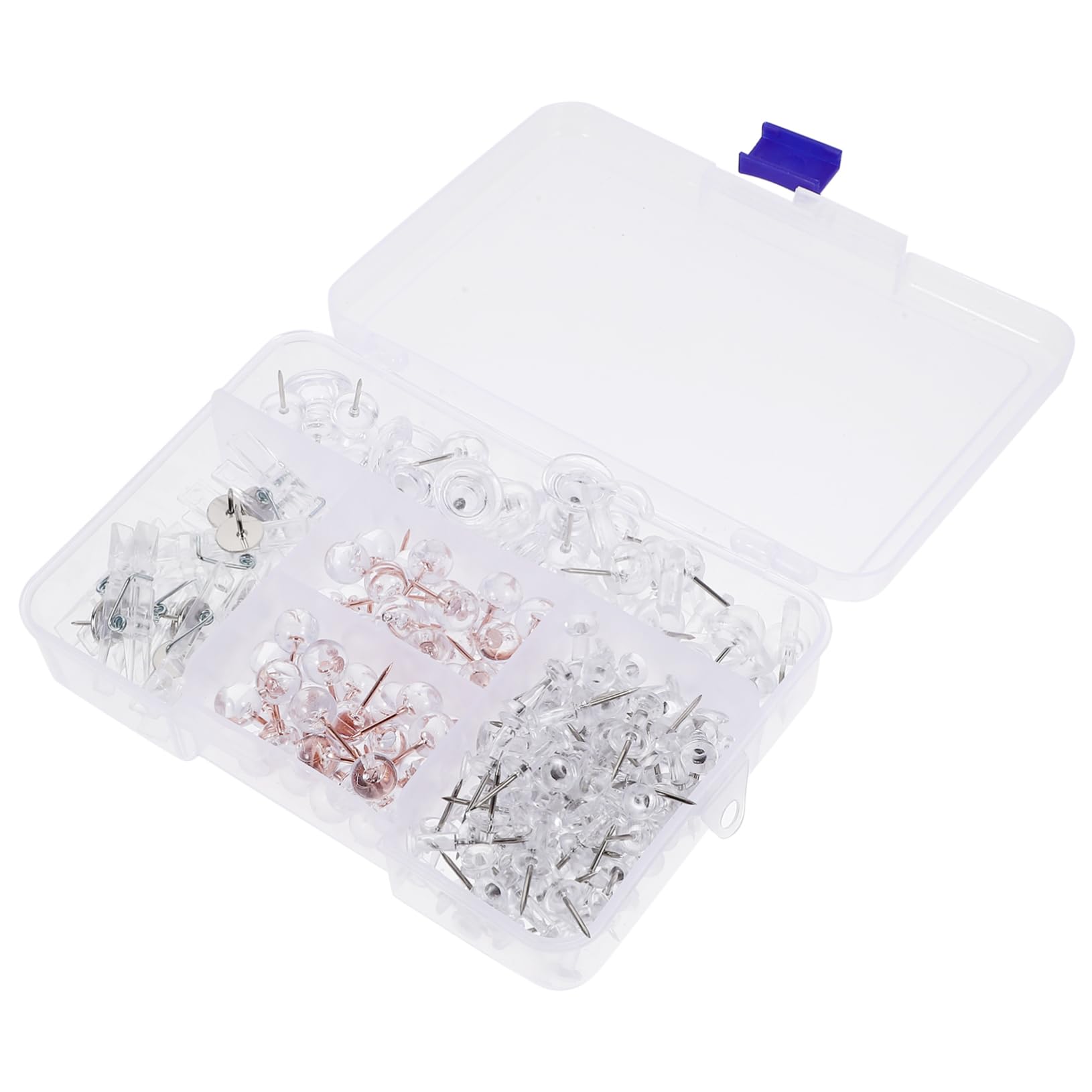 Angoily 4 Boîtes Punaises Multi Fonctionnelles pour Tableau Liège Épingles Décoratives Pratiques pour Affichage de Photos et Cartes Accessoire de Faciles à Utiliser et Résistantes