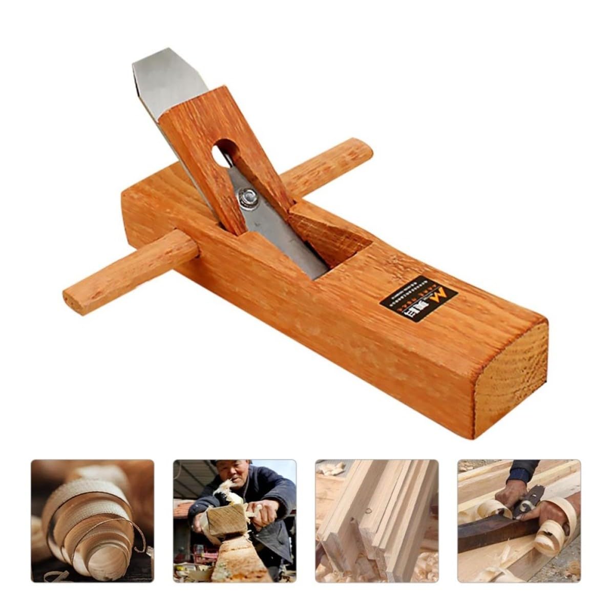 Cepilladora Manual de Madera de Carpintero 1 Pieza, Acero y Madera