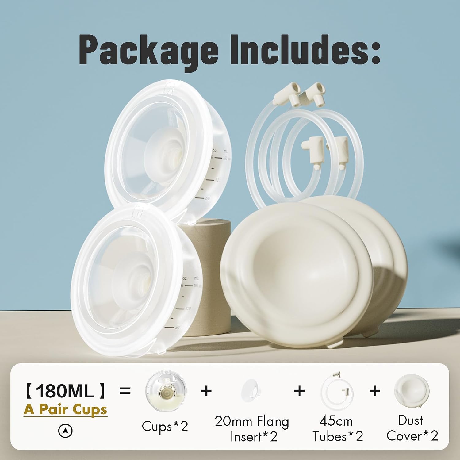 Phanpy Handsfree Wearable Breastmilk Collection Cups S4, Original Phanpy Breast Pump Replacement Accessories, 24 mm Flange and 20mm Insert Included, 12 oz / 360 ml, 2 Piece