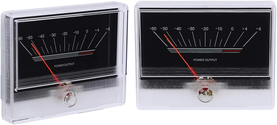 Onewer VU Audio Meter, Level Meter Stable Performance ABS Material Mini VU Meter Easy Use for DIY Home Audio, Car Audio Transform