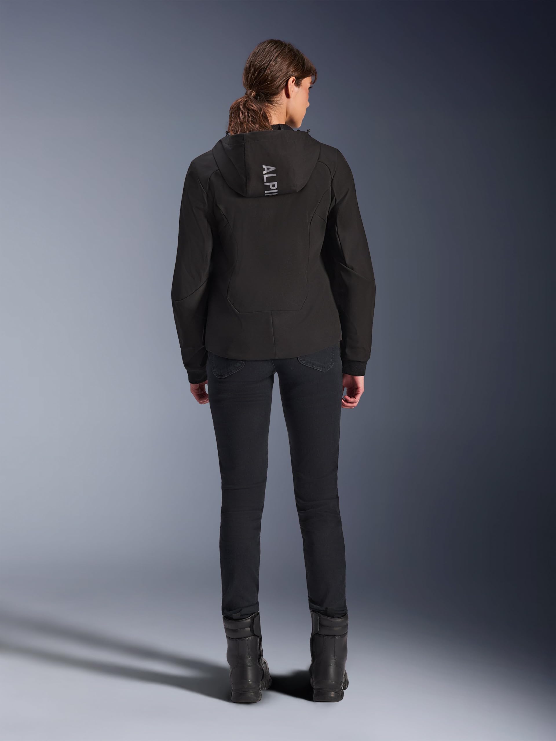 Alpinestars Stella Radium Tech Sweat à capuche moto pour femmes, noir, XL | Étanche