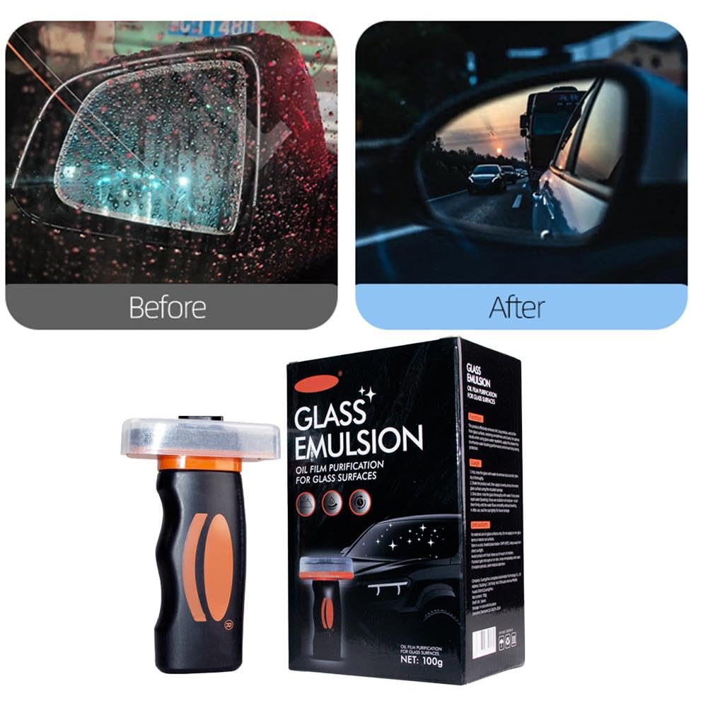 Qi-for Glass Guard Cleaner, Qi-for Car Oil Film Cleaner, Car Window Cleaner with Handle Applicator, Glass Emulsion Cleanerfor Cars Windshield, Glasses Cleaning Board and Oil Film Removal Lotion — view 9