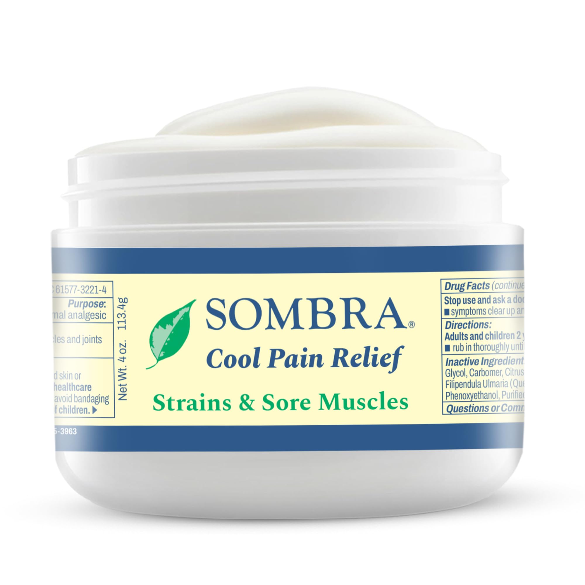 Sombra Cool Therapy Natural Pain Relieving Gel, 4-Ounce Jar