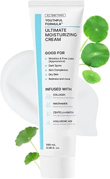 Youthful Formula Ultimate Moisturizing Cream,Deep Korean Moisturiser,Ultimate Moisturizing Cream,Skin Barrier Repair Cream for Women/Men,Improve Skin Tone & Radiance,All-Day Effective Skincare 100g