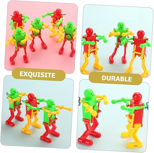 Miniatura 3 de 4 piezas de robot de cuerda para adultos, robots portátiles con diseños aleatorios y cuerda segura para juego en interiores y exteriores y