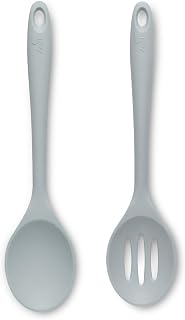 Zeal JSET6B - Cuchara de cocina y cuchara (silicona, antiadherente, 2 unidades), color azul