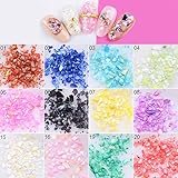 MEILINDS Nail Art Crushed Shell Seashell Set 3D Design DIY Ocean Pieces Sequins Decoration 12 Colors
