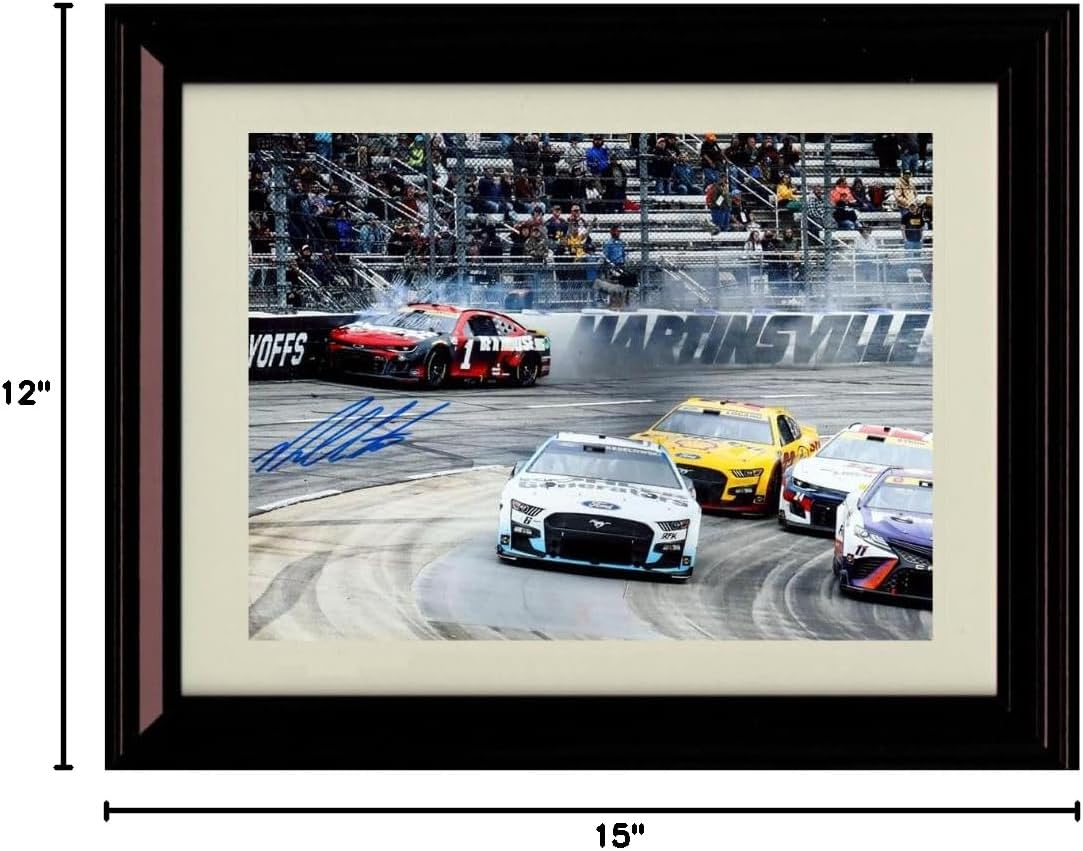 Generic Framed Ross Chastain Wall Ride in Martinsville Autograph Replica Print (Black Cherry, 8x10)