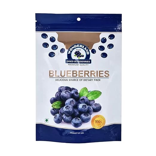 WONDERLAND FOODS Dried Californian Blueberries 150g Pouch Healthy