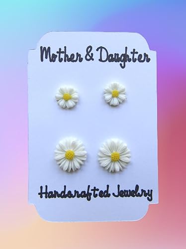 Miniatura 8 de Daisy Studs, Mommy & Me Stud Earrings, Mother and Daughter Daisy Earrings, Spring Earrings, Matching Daisy Earrings, Mom Daughter Jewelry
